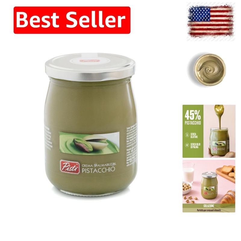 Pisti Cream of Pistachio from Sicily 21.2 Ounce 600g | Artisanal Italian Nut …