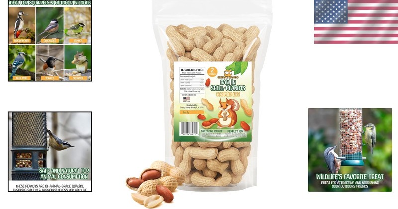 2 lb Raw Peanuts in Shell for Wildlife - All-Natural Nutritious Feed gallery