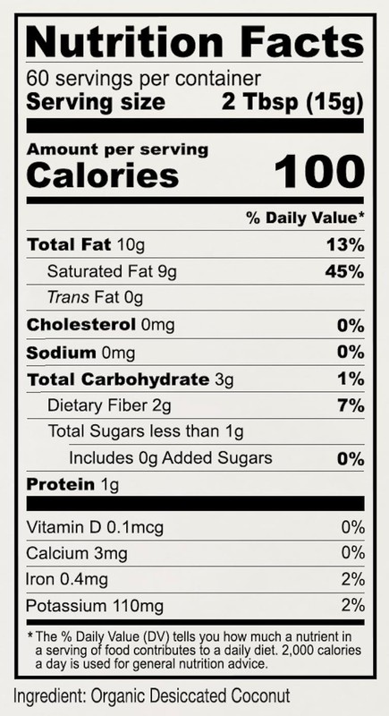 Organic Unsweetened Shredded Coconut, 2 lb gallery