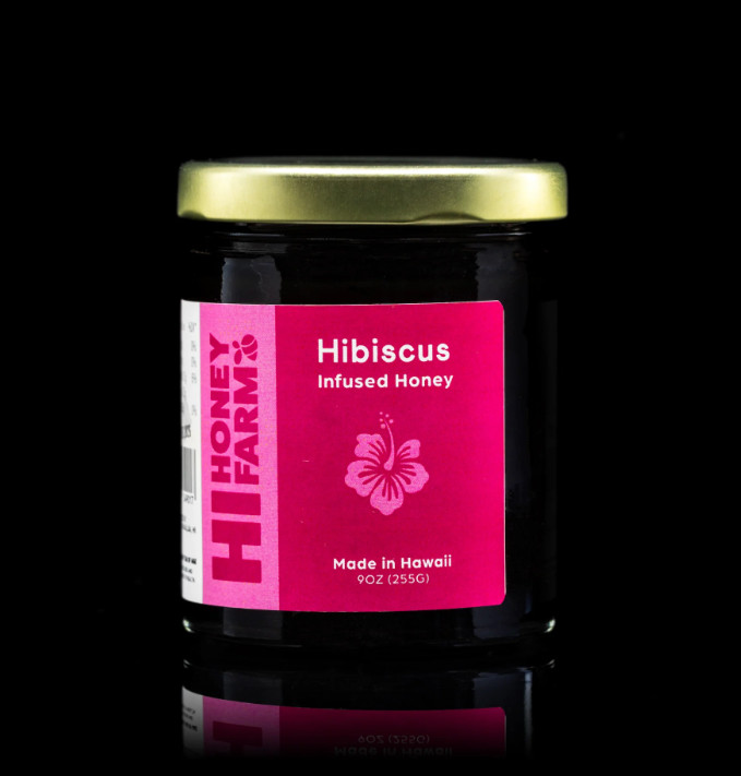 Hawaii Honey Farm – Hibiscus Infused Honey 9 oz. – Made in Hawaii