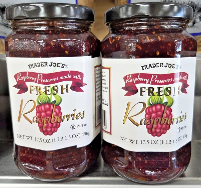 2X Pack Trader Joe’s Raspberry Preserves made with Fresh Raspberries 17.5oz each
