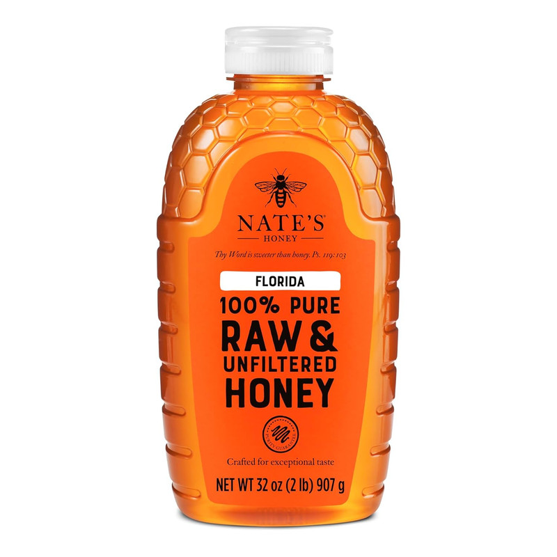 Nate’S Florida 100% Pure, Raw & Unfiltered Honey – 32 Oz. Squeeze Bottle – All-N