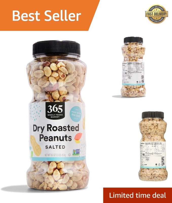 Dry Roasted and Salted Peanuts, 16 Ounce