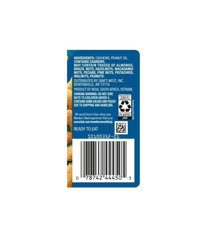 Member'S Mark Unsalted Whole Cashews (33 Oz.) FREE SHIPPING gallery