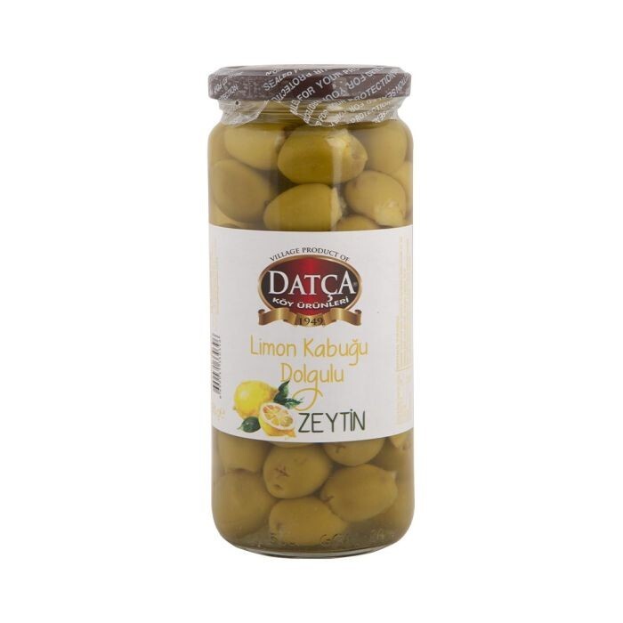 ORGANIC DATCA MEDITERRANEAN LEMON STUFFED GREEN OLIVE 480 G (1 lb) NON-GMO VEGAN