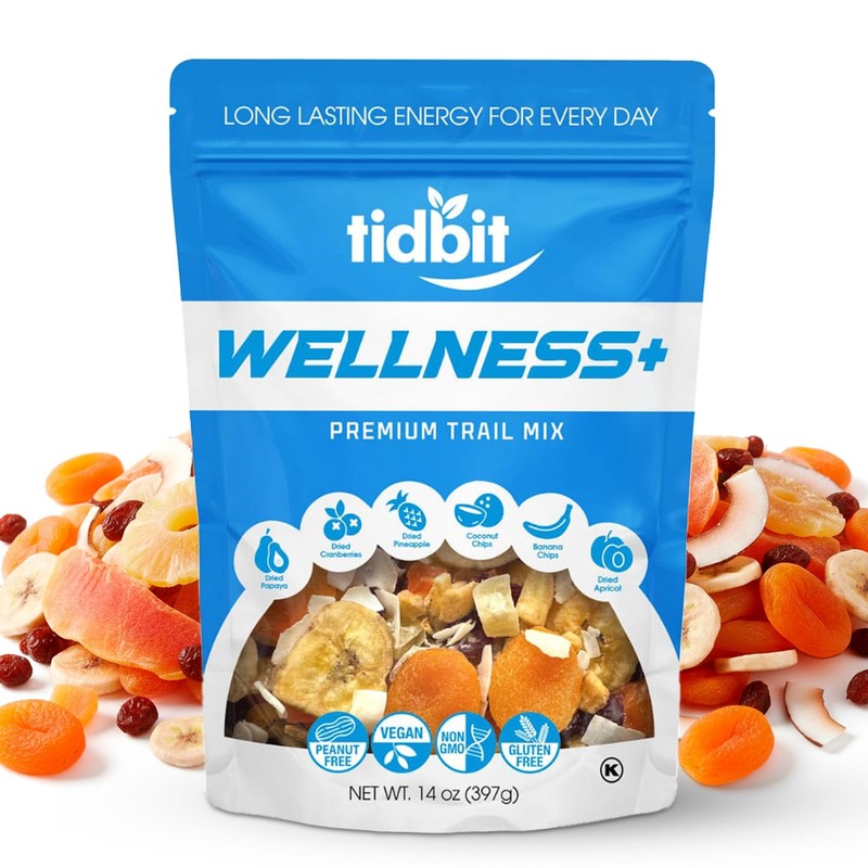 Tidbit Premium Trail Mix with Tropical Dried Papaya, Pineapple, Cranberries, …