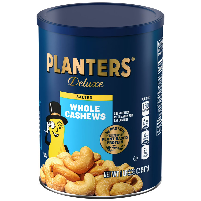 PLANTERS Deluxe Salted Whole Cashews,Plant Based Protein, 18.25 oz Free Ship gallery