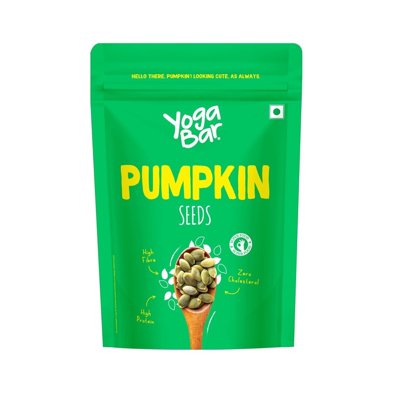 Yogabar Pumpkin Seeds 500g | Raw, Unroasted Superfood | Fiber & Protein