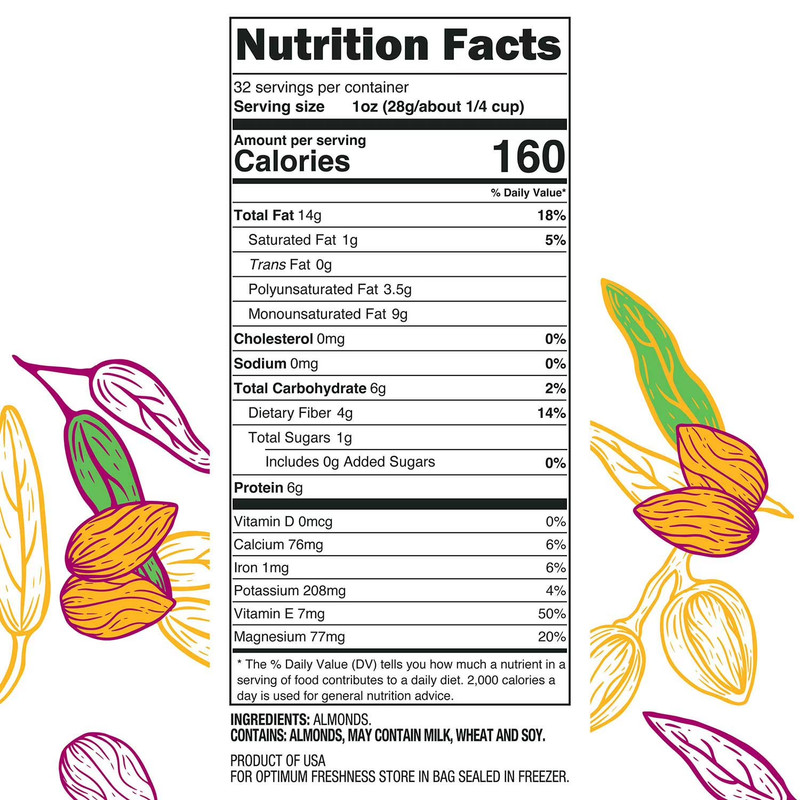 2 PACK - Member's Mark Natural Whole Almonds (3 lbs each) Total 6 lbs. FRESH gallery
