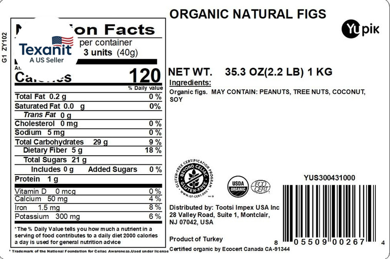 Organic Natural Figs, 2.2 Lb (35.2 Oz), Gluten-Free, Non-Gmo, Vegan, Whole Dried gallery