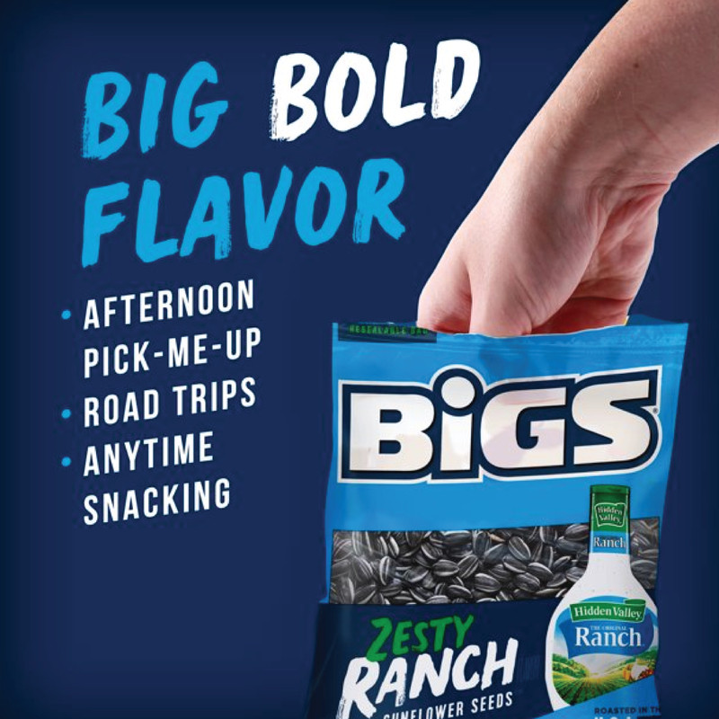 4x Bags Bigs Hidden Valley Zesty Ranch Flavor Sunflower Seed Bags | 5.35oz gallery