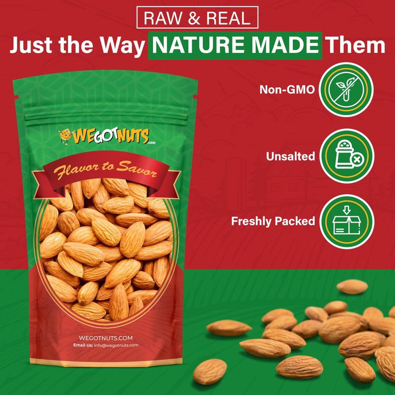 Jumbo California Almonds 64oz (4 Pounds) (Whole, Naturel, Non Gmo, Shelled, U... gallery