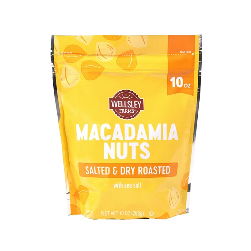 Wellsley Farms Macadamia Nuts with Sea Salt, and Dry Roasted 10 oz.