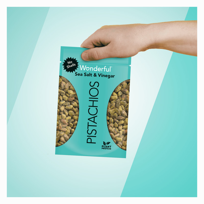 Pistachios,No Shells,Sea Salt&Vinegar Flavored Nuts,11Ounce Resealable Pouch,NEW gallery