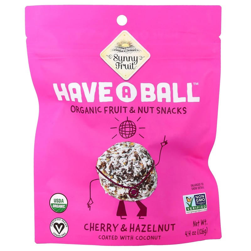 Have A Ball™, Organic Fruit & Nut Snacks, Cherry & Hazelnut, 4.4 oz (126 g)