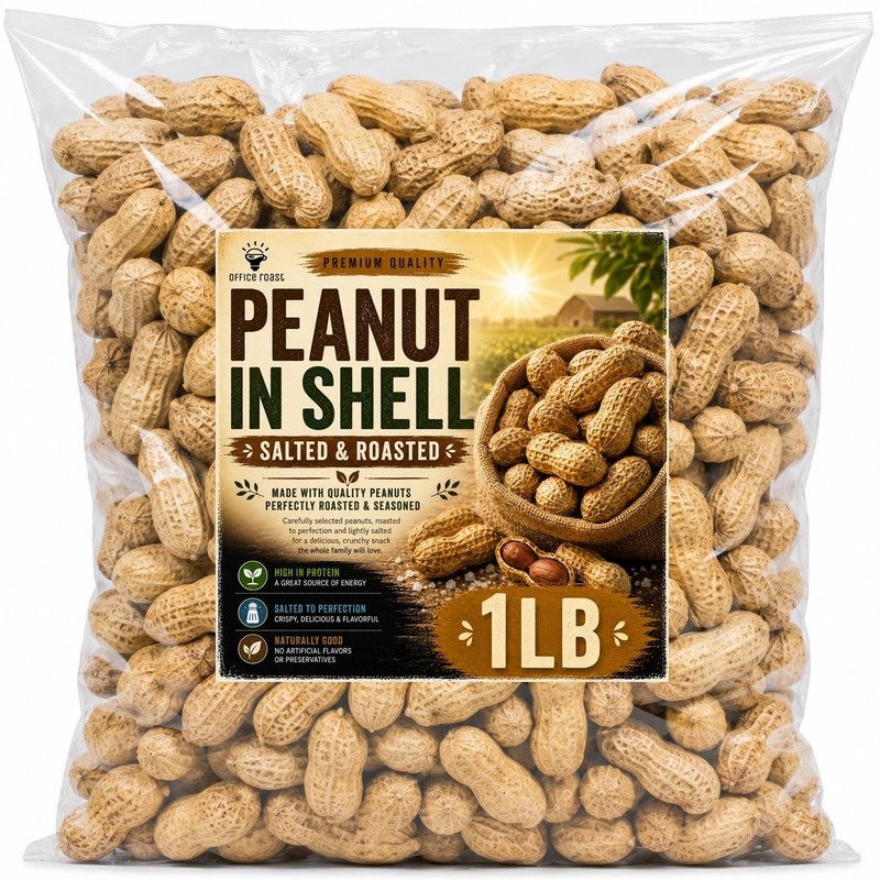 Roasted & Salted Peanuts in Shell - 1 LB Bulk Pack | Healthy Snack, Perfect for gallery