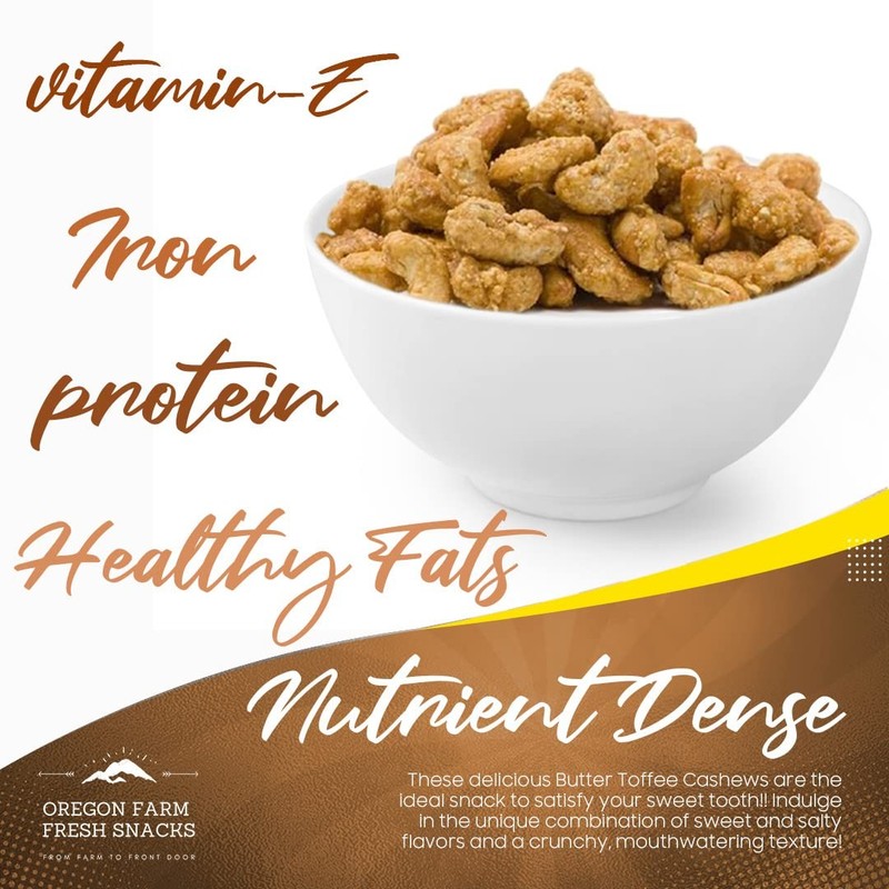 Oregon Farm Fresh Snacks Butter Toffee Cashews – Butter Toffee Coated Cashew ... gallery