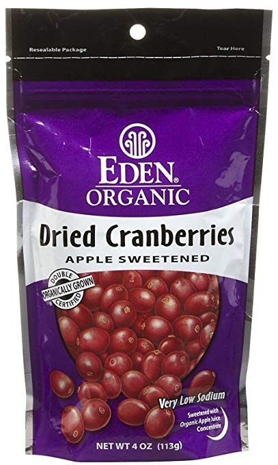 Eden Foods, Organic Dried Cranberries, 4 Ounce