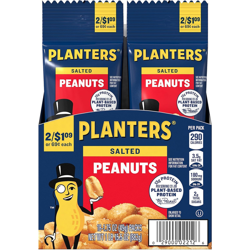 PLANTERS Salted Peanuts, 1.75 Oz. (18-Pack) gallery