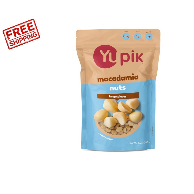 Healthy Gourmet Macadamia Nuts - Large 6.5 Oz, Raw & Unsalted, Snack Delight