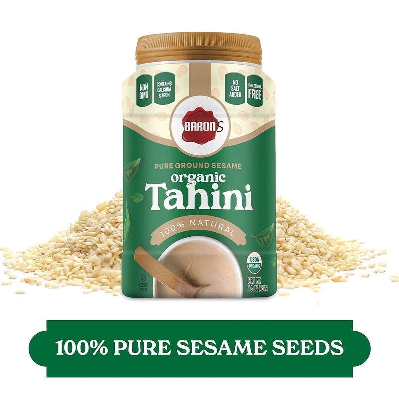 USDA Organic Tahini - Pure Sesame Paste, 2 x 16 oz Jars for Healthy Cooking gallery