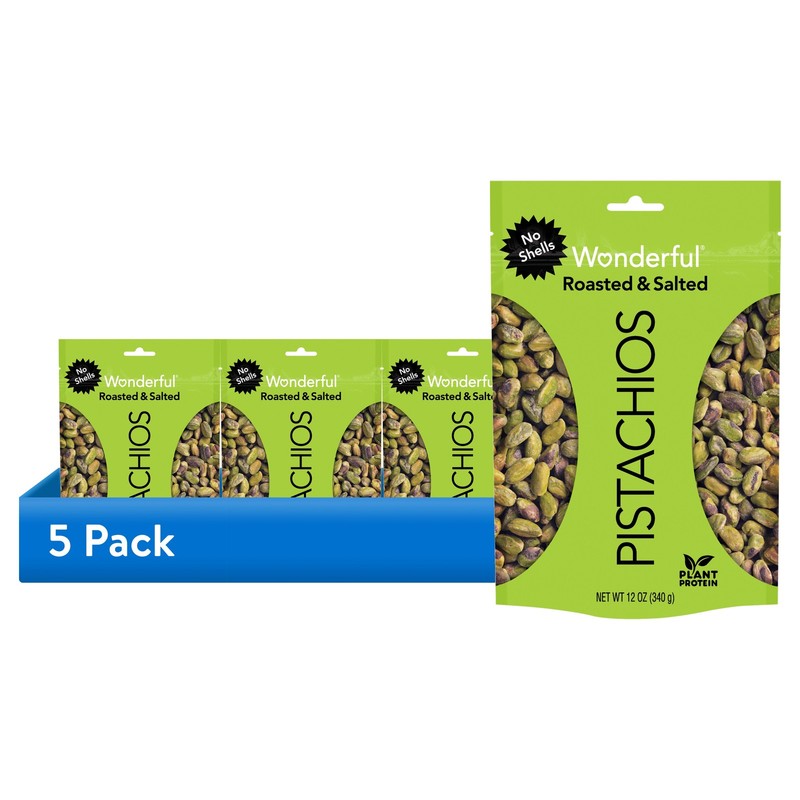 Roasted & Salted No Shells, One 12oz Bag of Nutty Goodness or 5 Pack gallery