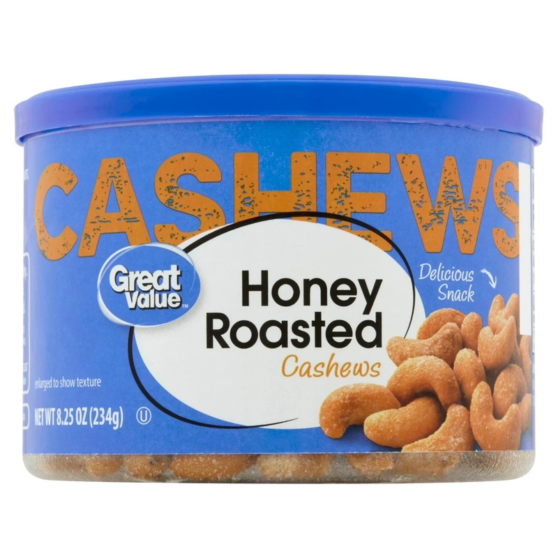 2 pack Great Value Honey Roasted Cashews, 8.25 oz gallery