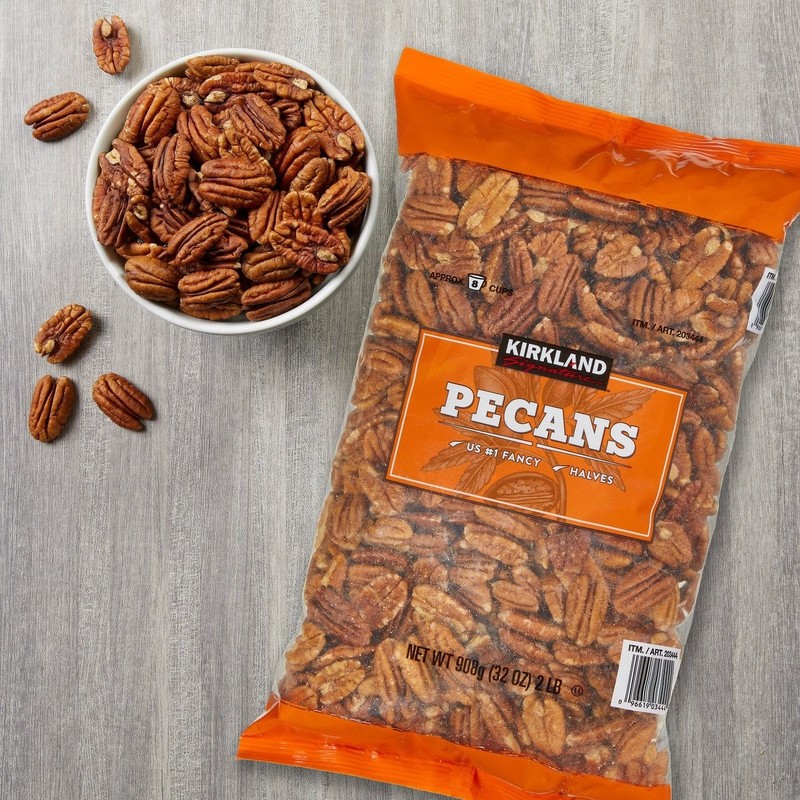 KIRKLAND Signature #1 US Fancy PECANS HALVES 32 oz Bag 2 lbs gallery