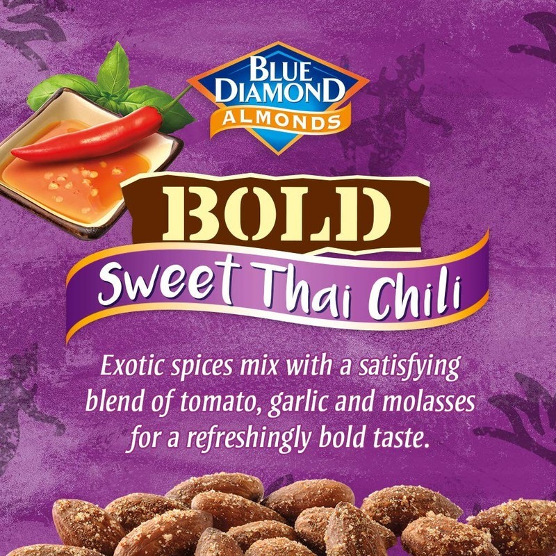 Blue Diamond Bold Sweet Chili Thai Flavored Snack Nuts 1.5 oz tube, 12 Pack gallery