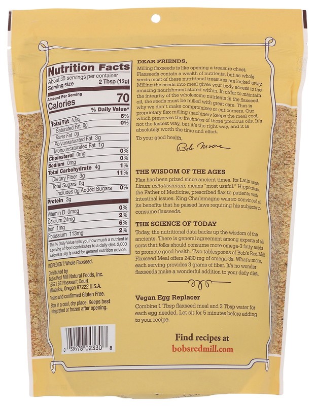 Whole Ground Flaxseed Meal Bob'S Red Mill 16 Oz Seeds 4 Pack gallery