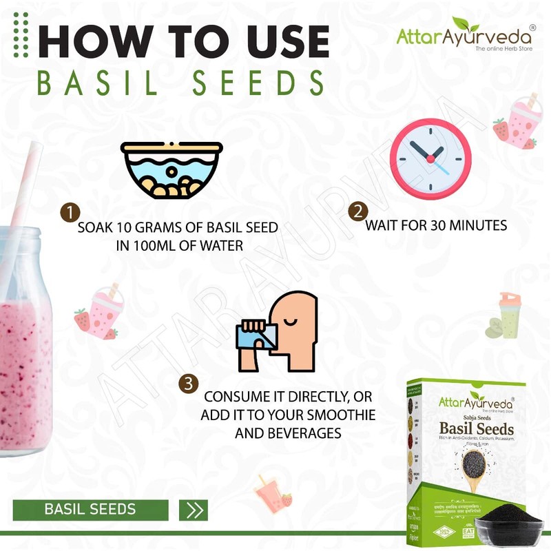 Attar Ayurveda Basil Seeds 500g gallery