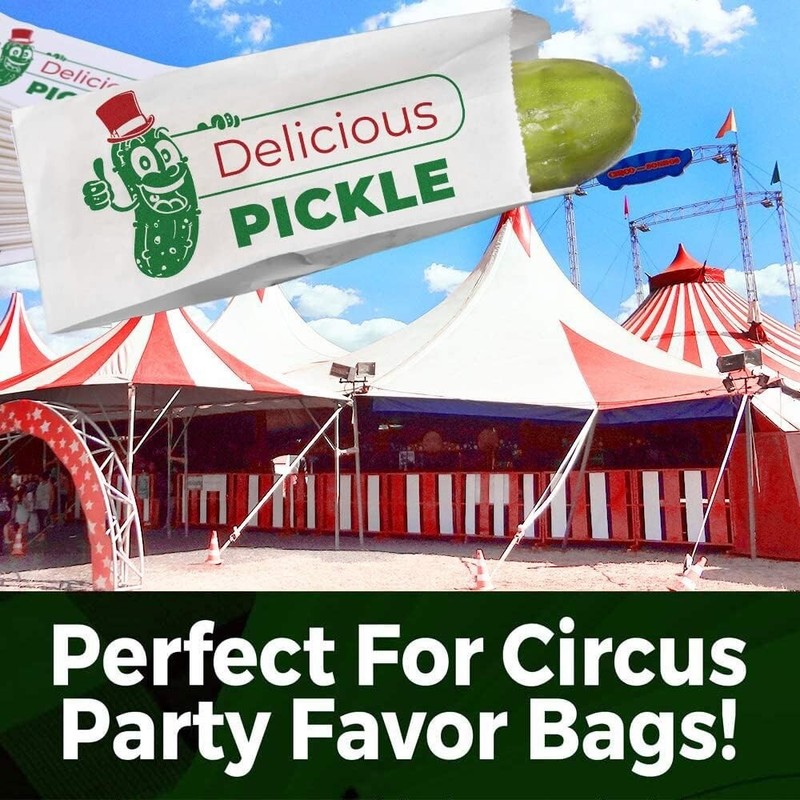Classic 50-Pack 6.5" Dill Pickle Paper Bags for Fun Parties & Fundraisers gallery