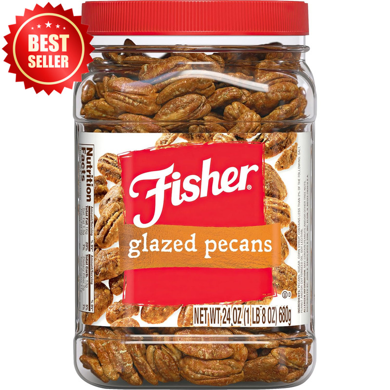 24 Oz 1 PACK Glazed Candied Pecans Junior Mammoth Nuts Snack Crunchy Sweet US