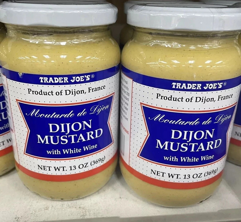2 Pack Trader Joe’s Dijon Mustard with White Wine New 13 ounce each jar