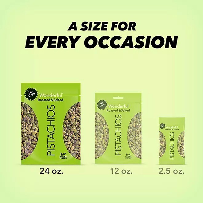 Wonderful Shelled Roasted Salted Pistachios Healthy Snack Nuts 24 oz Bag gallery