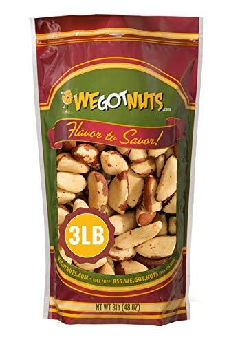 We Got Nuts Roasted Salted Brazil Nuts Whole Shelled 3 Lbs