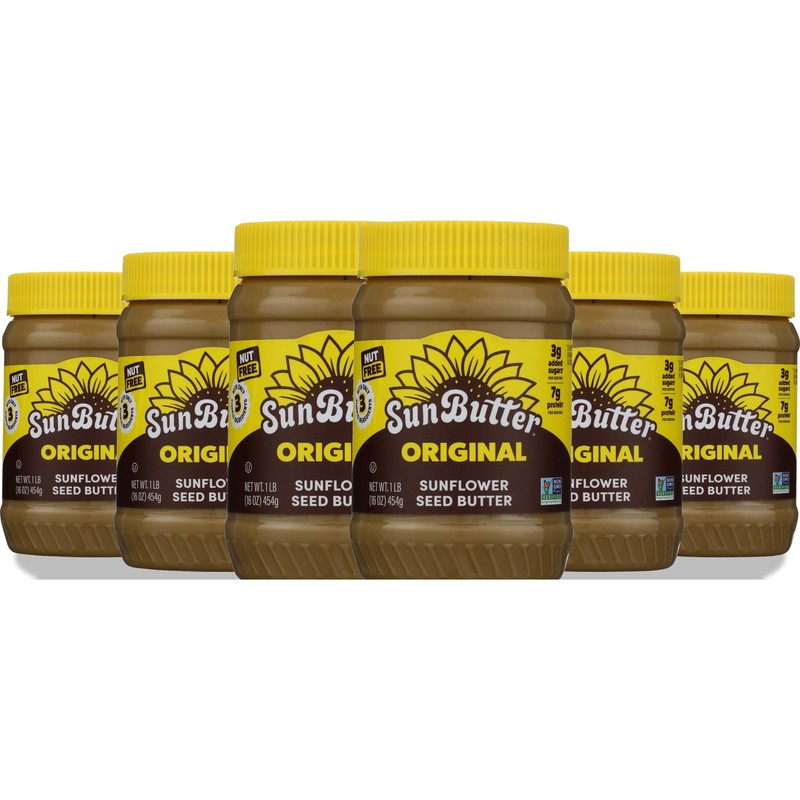 Original Sunflower Seed Butter By Sunbutter 16 Oz Spread 6 Pack