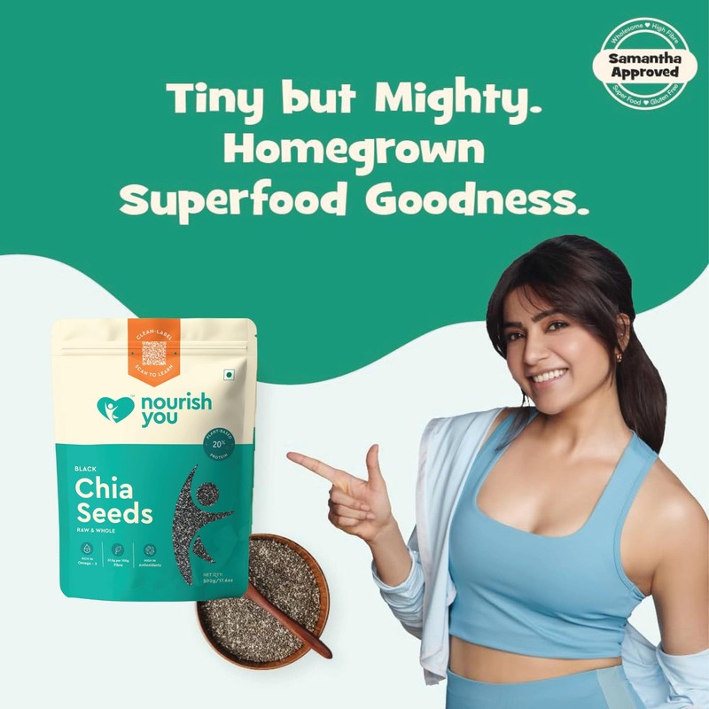 Nourish You Chia Seeds 500g | Omega-3, High Fiber, Protein & Healthy Snack gallery