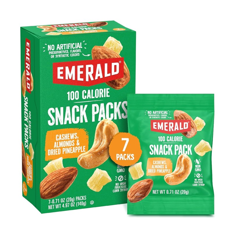 Cashews & Almonds with Dried Pineapple – 7 Pack, 100-Calorie