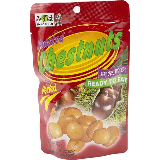 MIZUHO PEELED ROASTED CHESTNUTS 100G READY TO EAT