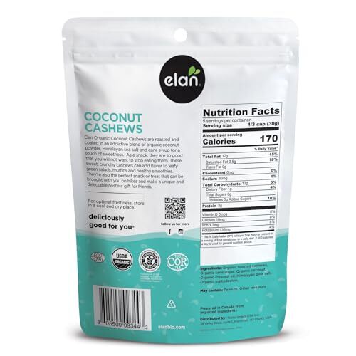 Organic Coconut Cashews, 5.6 oz, Non-GMO, Gluten-Free, Vegan, Kosher,Glazed Nuts gallery