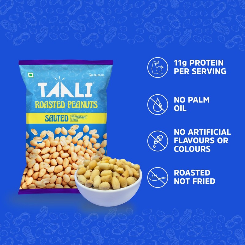 Taali Roasted Salted Peanuts 4x150g | Crunchy, Healthy, Gluten-Free Snacks gallery