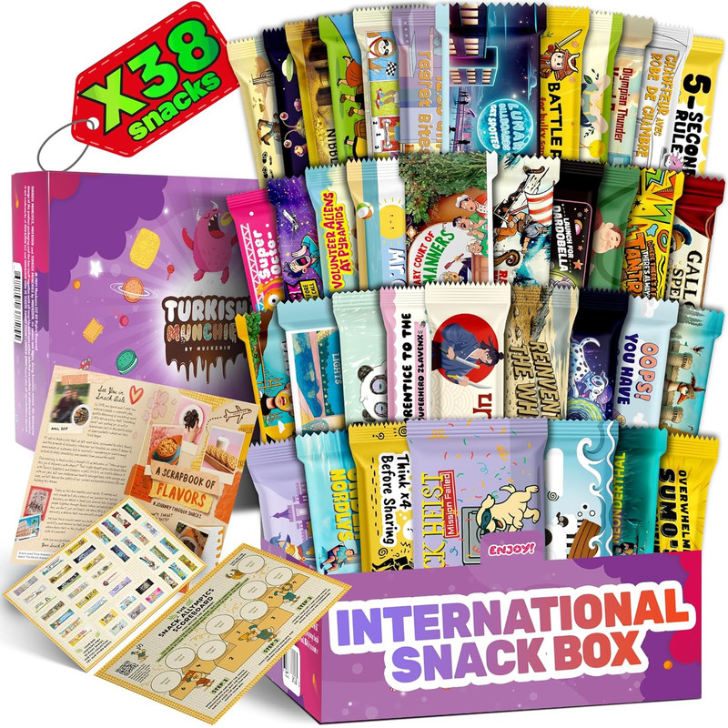 Mega International Snack Box,Premium Exotic Foreign Snacks,Unique Snack Food Gif