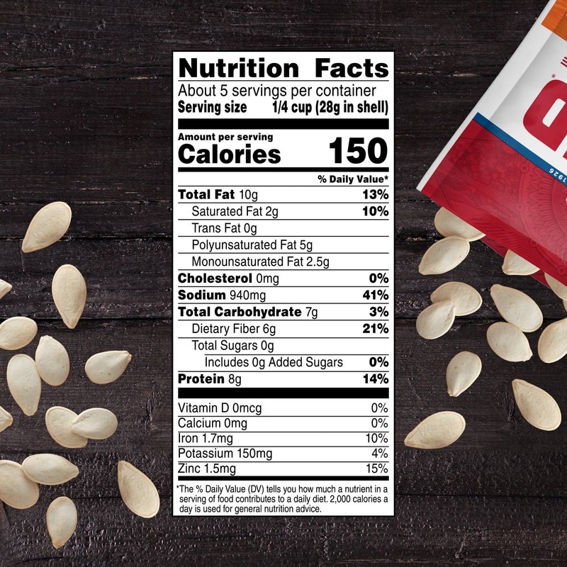 DAVID Roasted and Salted Pumpkin Seeds, 5 Ounce gallery