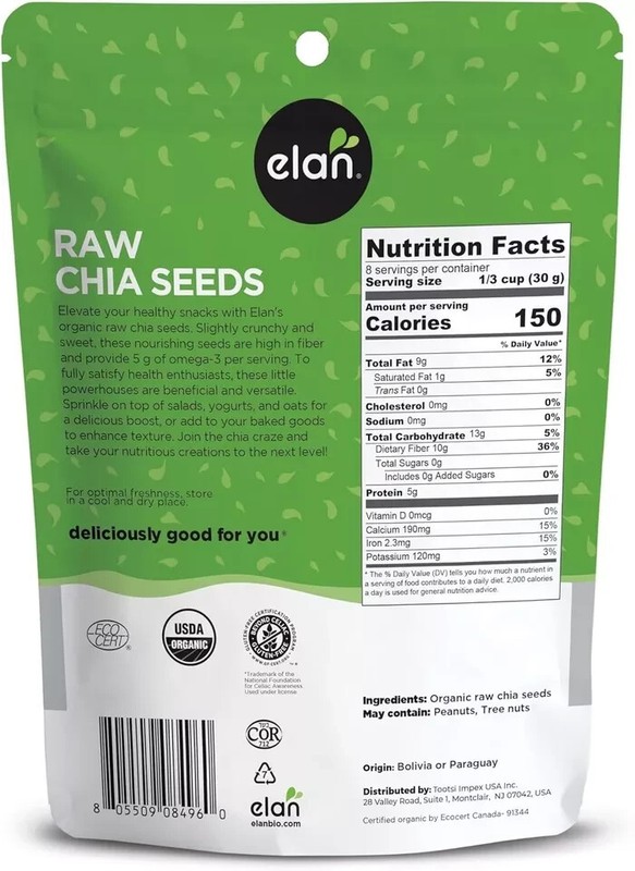 Elan Organic Chia Seeds, Non-GMO, Vegan, Gluten-Free , 8.8 oz gallery