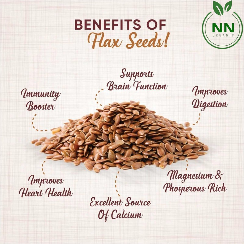 Flax Seeds 1kg - Raw Unroasted Flaxseed Alsi Seeds for Eating gallery