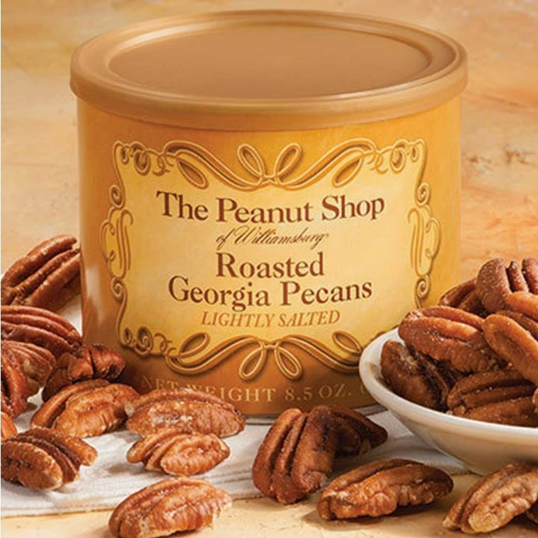 The Peanut Shop of Williamsburg, Roasted & Lightly Salted Georgia Pecans, 8.5 oz