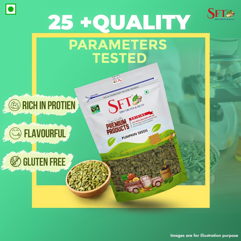 SFT Pumpkin Seeds 500g Raw Unroasted Protein Fibre Rich Healthy Snack gallery