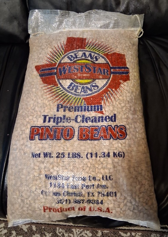 25 Lbs. West Star Premium Pinto Beans Triple Cleaned NEW Product of U.S.A. LOOK!