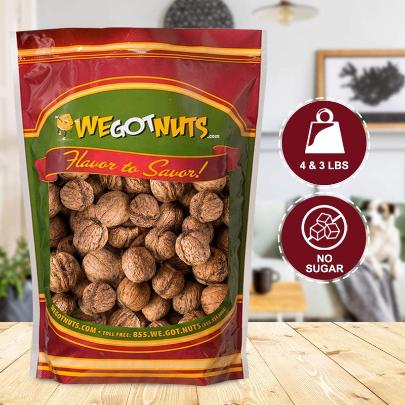Raw California Walnuts in Shell – 4 Lbs -Premium Quality Whole & Unsalted Walnut gallery